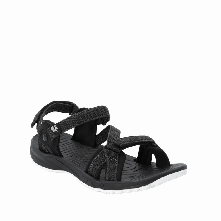 Sandały sportowe damskie Jack Wolfskin LAKEWOOD RIDE SANDAL W black / grey - 35,5