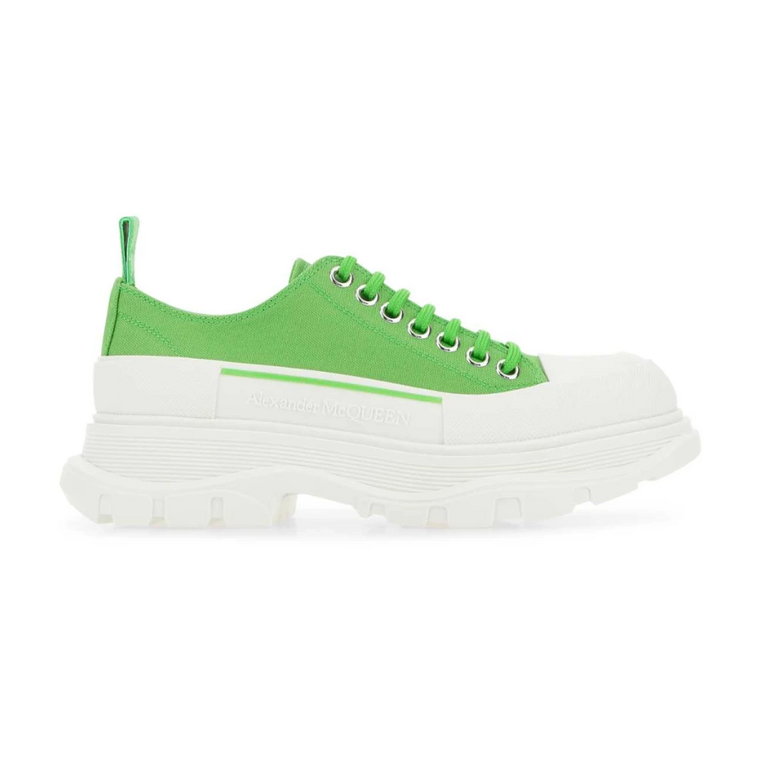 Zielone Canvas Tread Slick Sneakers Alexander McQueen