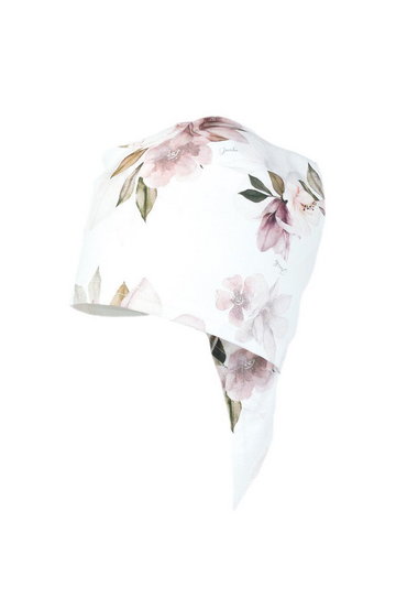 Jamiks czapka dziecięca Paradise kolor biały z cienkiej dzianiny bawełniana