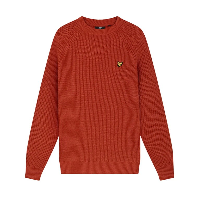 Sweater Lyle; Scott Kn1701V -W701 Orange - Rozmiary odzieży: L Lyle & Scott