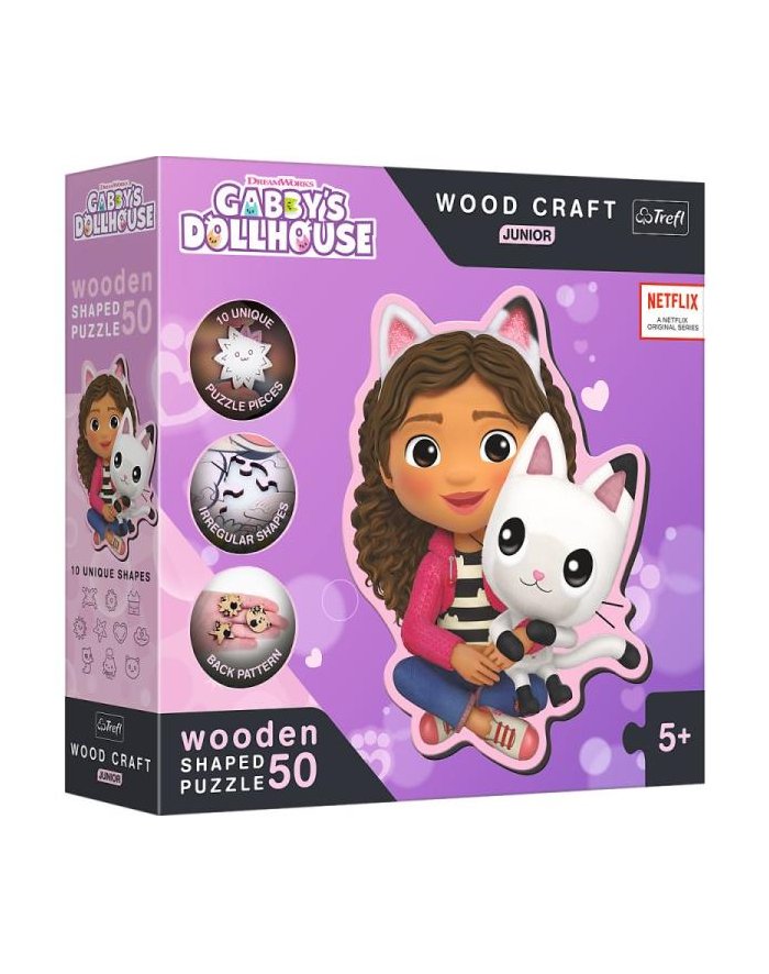 TANIA DOSTAWA ! - ! Puzzle drewniane 50el Gabby i jej Kotek. Koci Domek ...