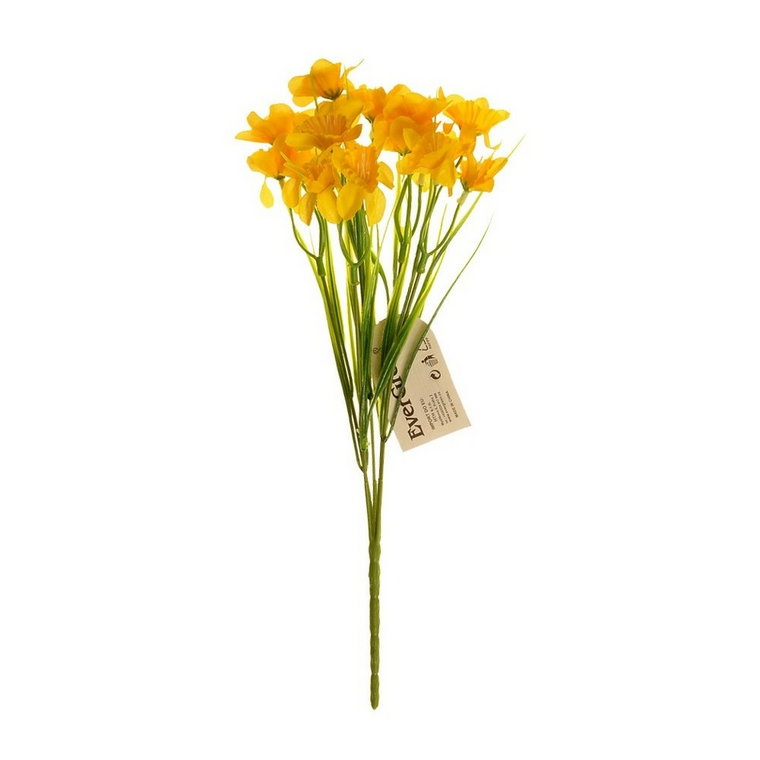 Sztuczny bukiet żonkili z 15 kwiatami, żółty,  32 cm