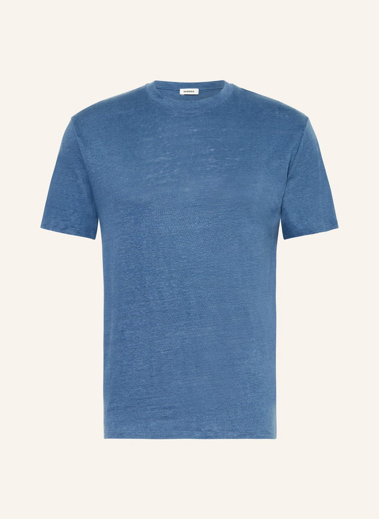 Sandro T-Shirt Z Lnu blau