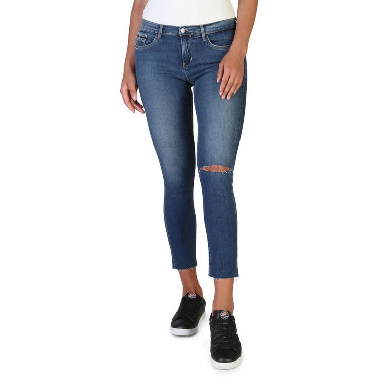 Damskie Skinny Jeans z Logo Calvin Klein