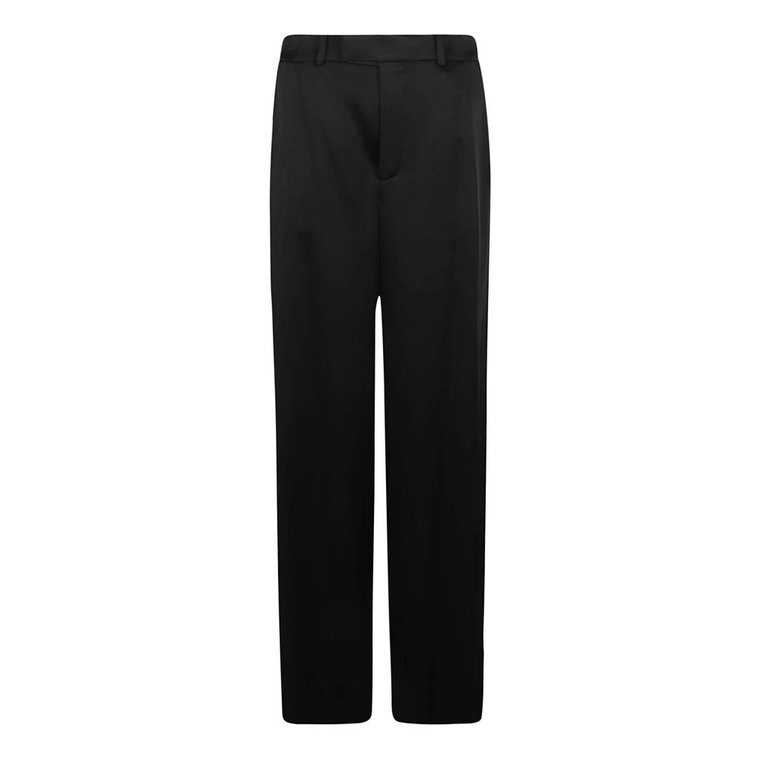 Czarne Spodnie Oversize Flare Saint Laurent
