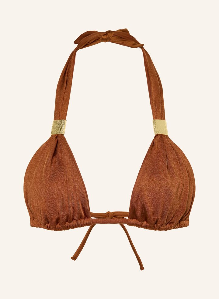 Heidi Klein Trójkątny Stanik Bikini Rust braun - Lamoda.pl