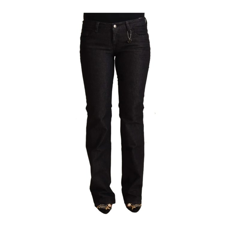 Eleganckie Skinny Jeansy w Czarnym Denimie Costume National