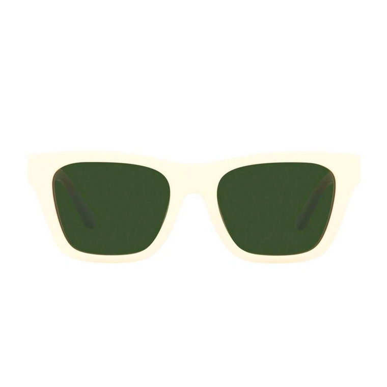 Stylowe okulary przeciwsłoneczne na lato - Ivory/Green Tory Burch