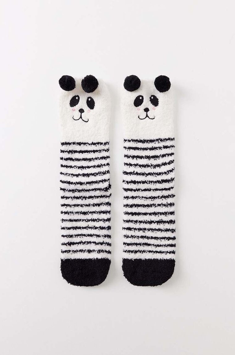 women'secret skarpetki SO FLUFFY PANDA SINGLE damskie kolor biały 3618695