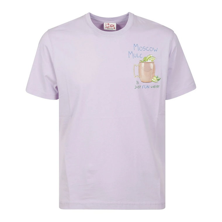 Liliowy T-shirt z koktajlem Moscow Mule MC2 Saint Barth