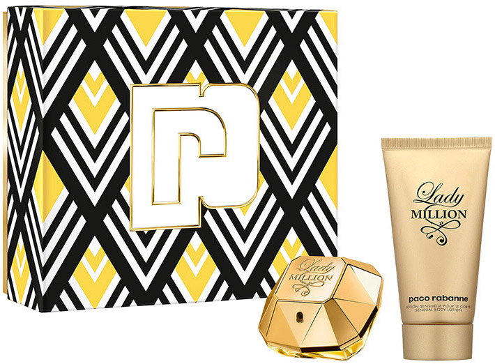 Zestaw damski Paco Rabanne Lady Million Woda perfumowana damska 50 ml + Balsam do ciała 75 ml (3349668608218). Perfumy damskie