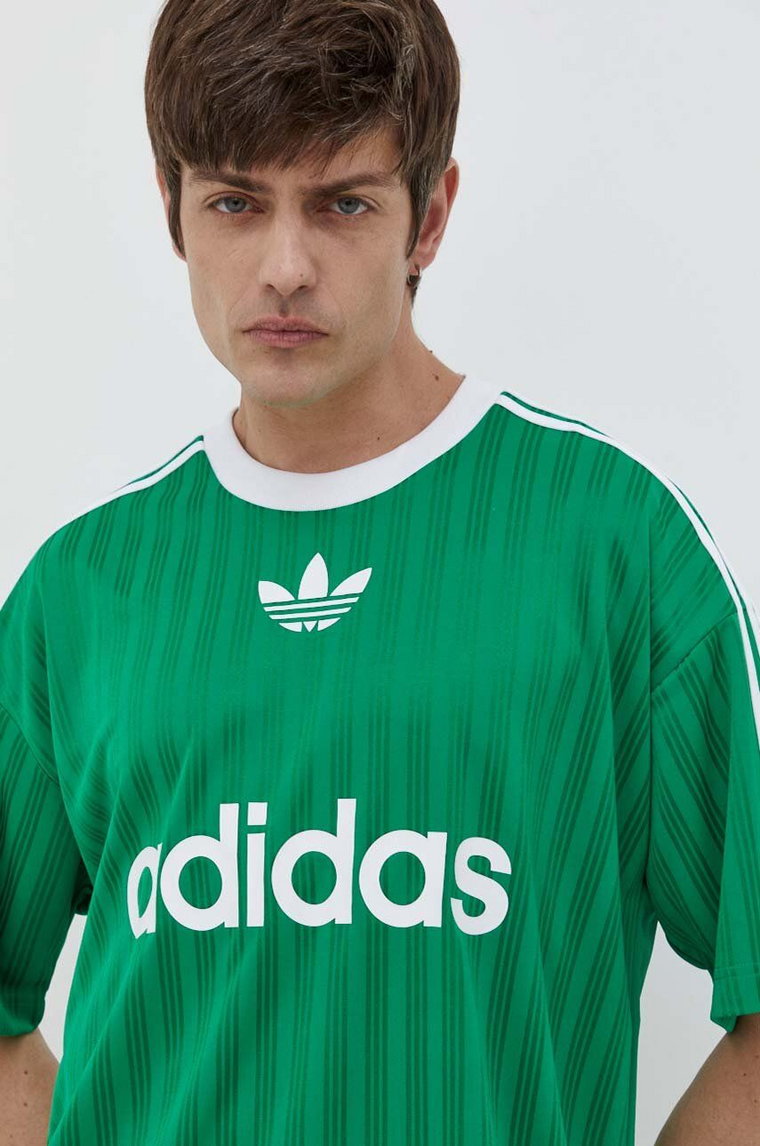 adidas Originals t-shirt męski kolor zielony z nadrukiem IM9457