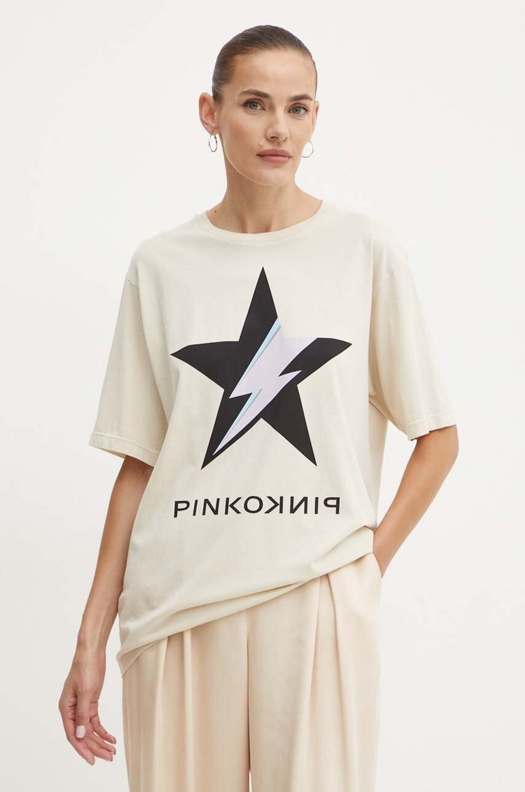 Pinko t-shirt bawełniany damski  101704 A292