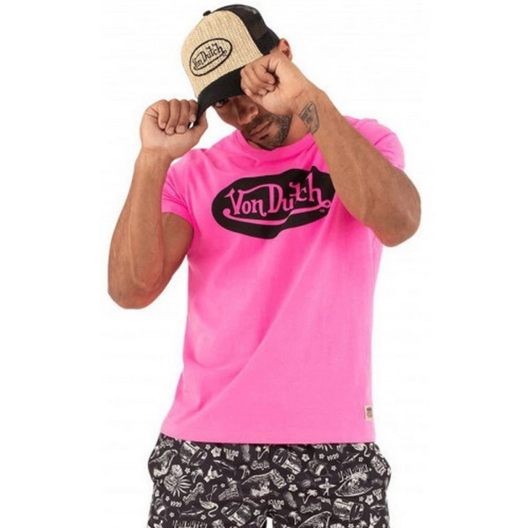 Front Logo Tee w Fuxia VON Dutch