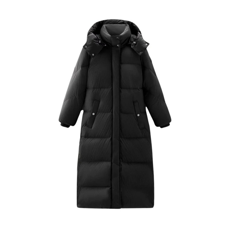 Czarna Aurora Długa Parka Woolrich