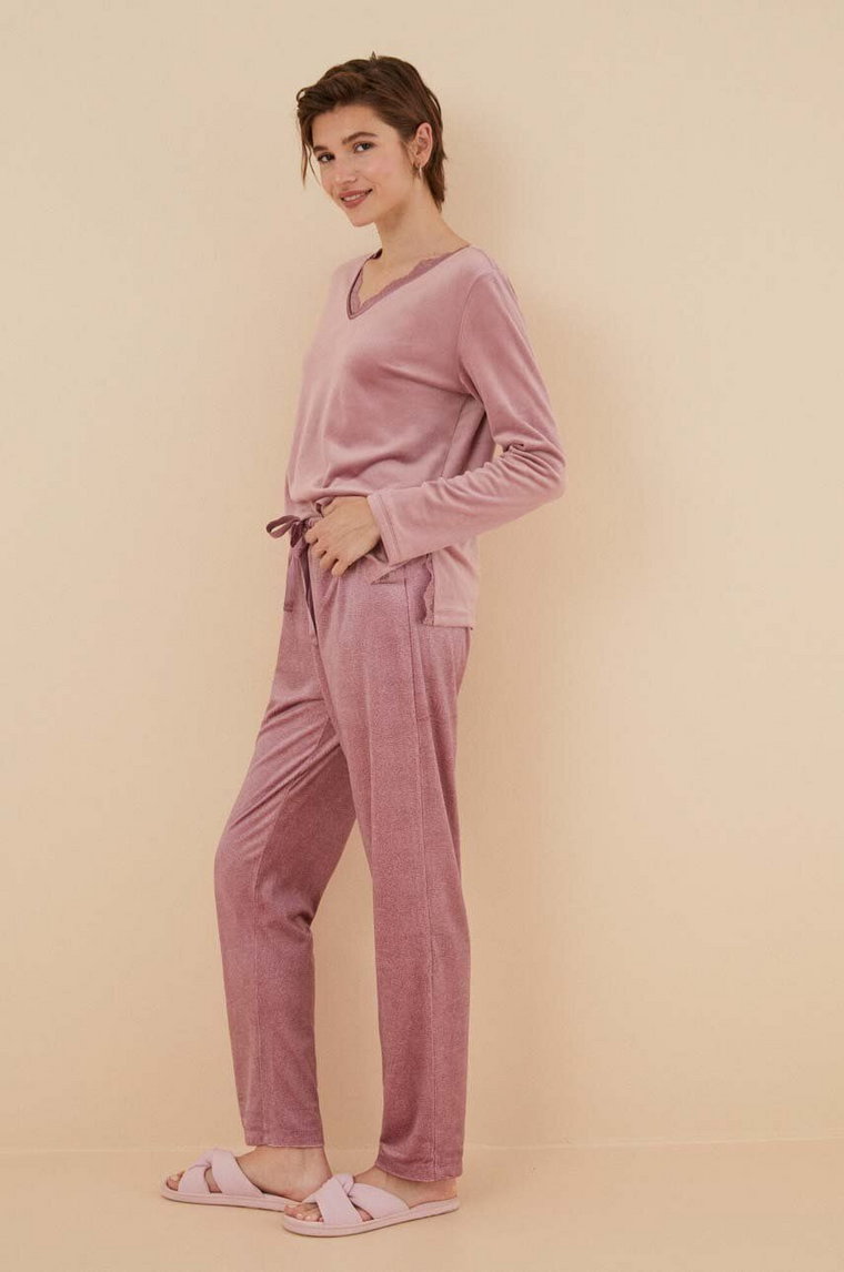 women'secret piżama SOFT TOUCH FRANCHISEE damska kolor różowy 3596065