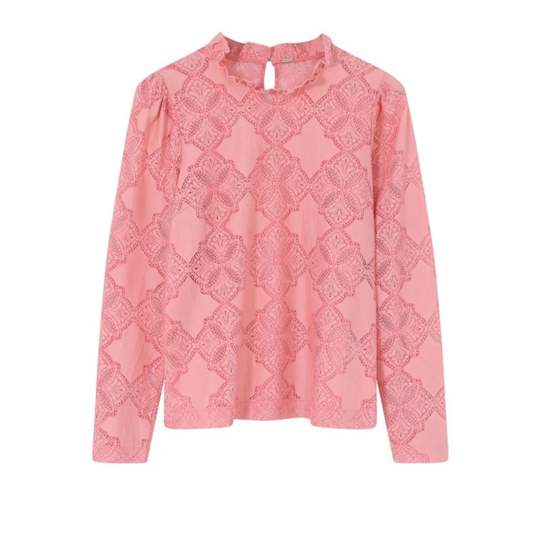 Lace Blouse Skjorter 48644/8037 Quartz Pink Gustav