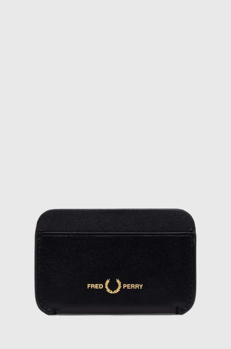 Fred Perry etui na karty skórzane Burnished Leather Cardholder kolor czarny L4334.102