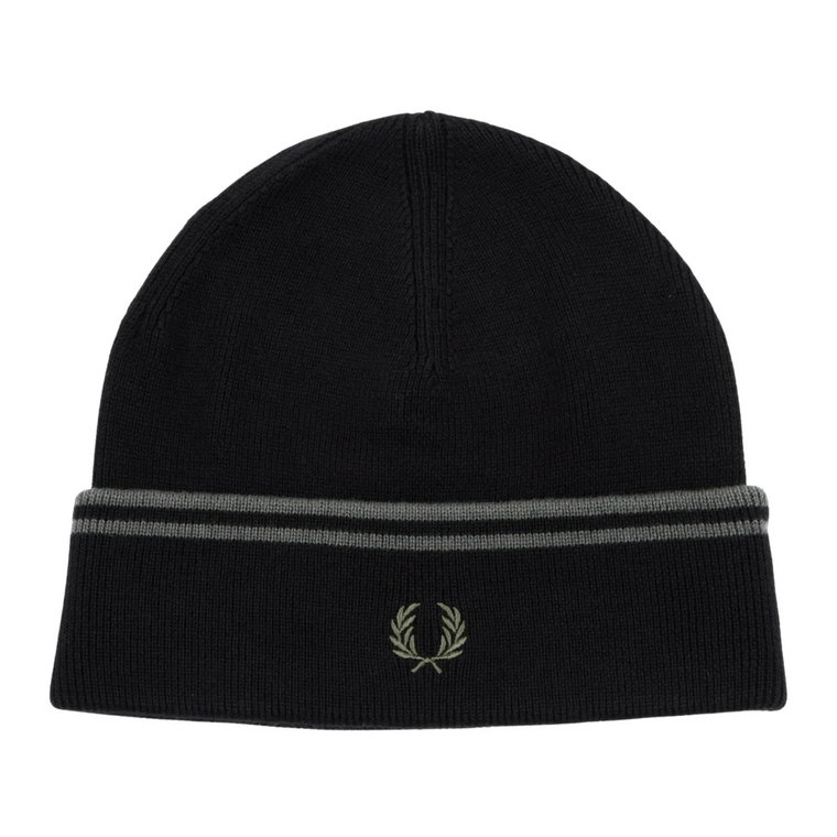 Pasiasty Wełniany Beanie Fred Perry