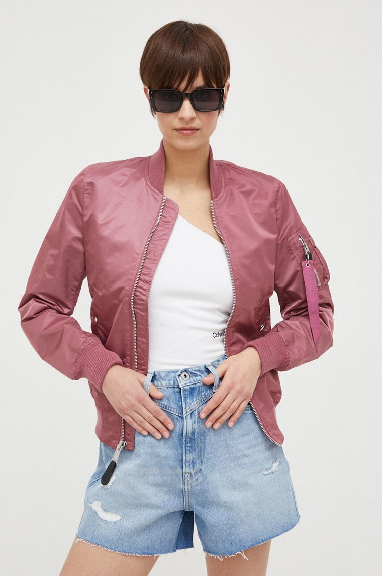 Alpha Industries kurtka bomber MA-1 VF LW WMN damski kolor różowy przejściowa