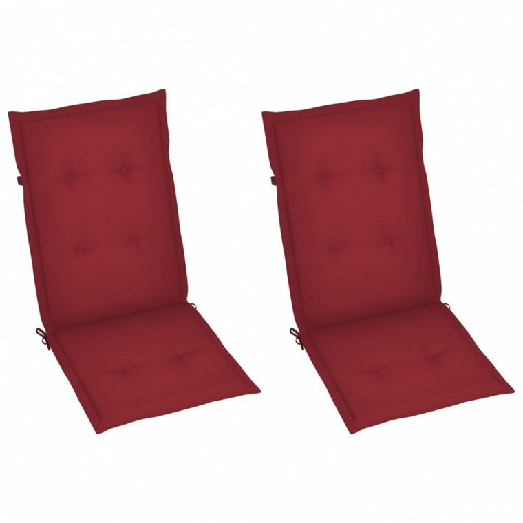 Poduszki na krzesła ogrodowe, 2 szt., kolor wina, 120x50x4 cm kod: V-314113