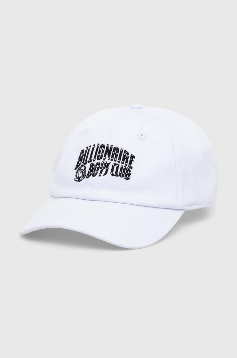 Billionaire Boys Club czapka z daszkiem bawełniana Arch Logo Curved kolor biały z aplikacją BC016