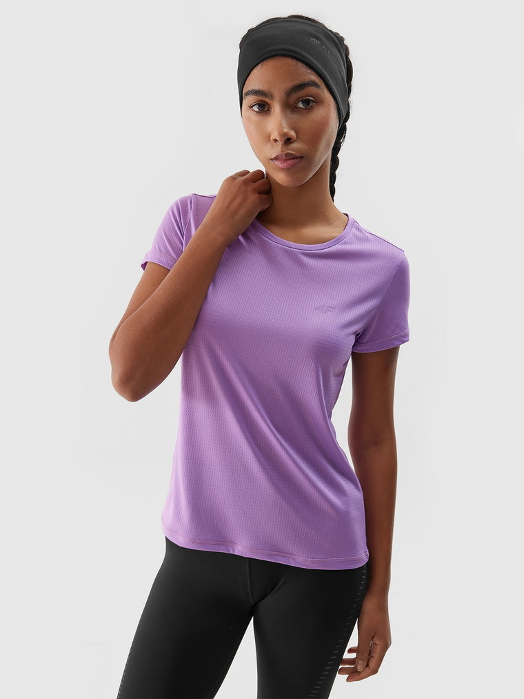 Koszulka do biegania szybkoschnąca damska - fioletowa