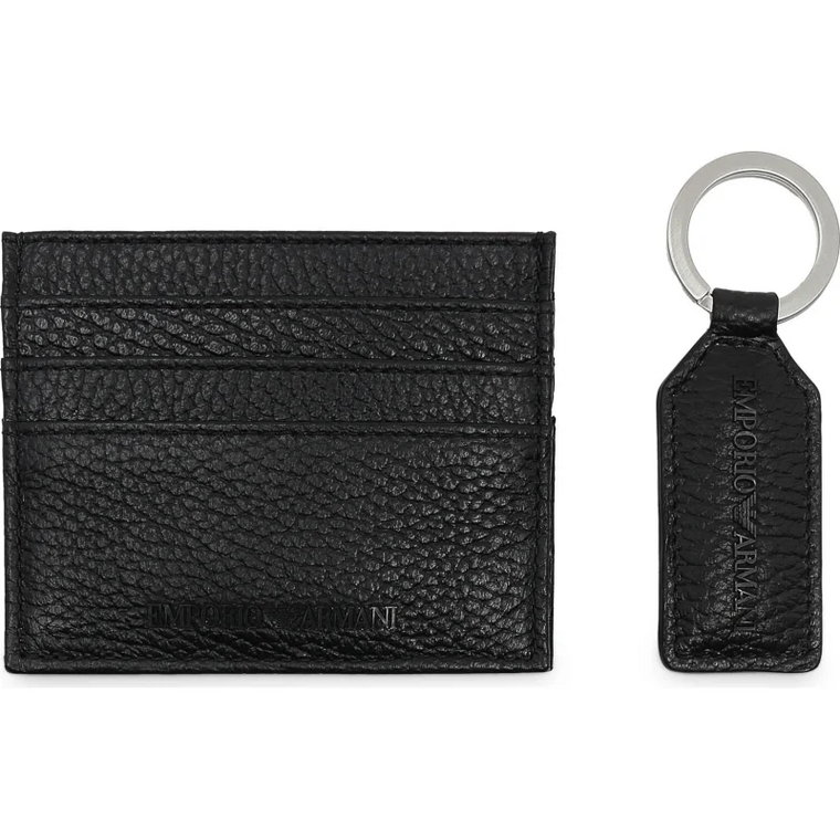 Emporio Armani Skórzane etui na karty GIFT SET