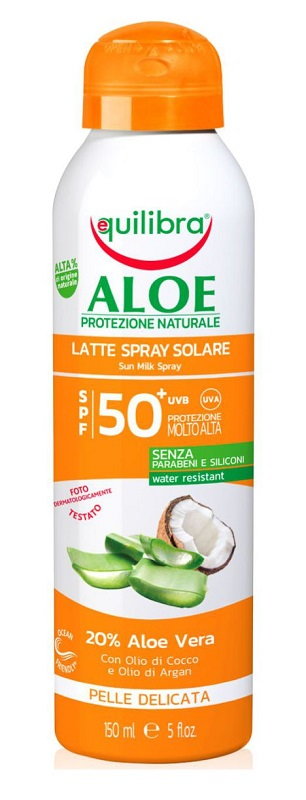 Equilibra Aloes SPF50+ -  krem przeciwsłoneczny w sprayu 150ml