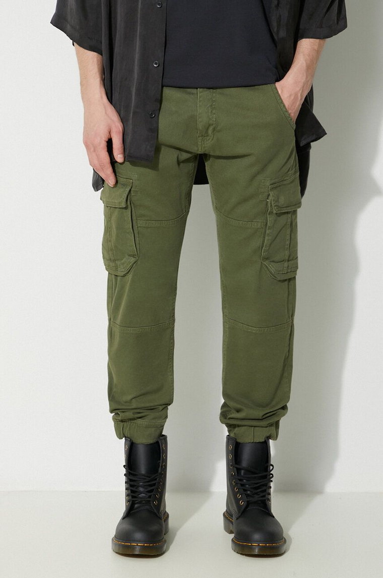 Alpha Industries spodnie Army Pant męskie kolor zielony w fasonie cargo