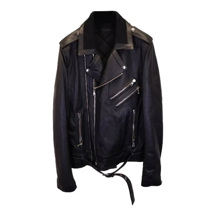 Pre-owned Leather outerwear Balmain Pre-owned