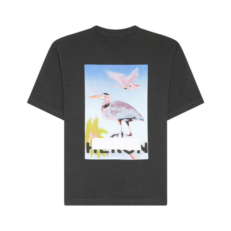 Cenzurowany SS Tee w Czarno-Fioletowym Heron Preston