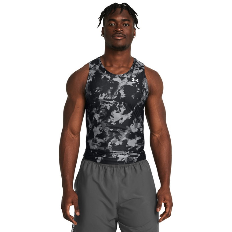 Męski top treningowy Under Armour UA HG IsoChill Prtd Tank - czarny