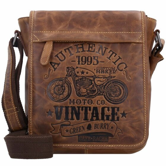 Greenburry Vintage Cafe Racer Torba na ramię skórzana 23 cm braun