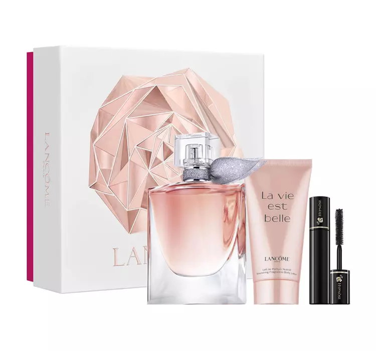 LANCOME LA VIE EST BELLE L'EAU DE PARFUM WODA PERFUMOWANA SPRAY 50ML + BALSAM 50ML + TUSZ 2ML