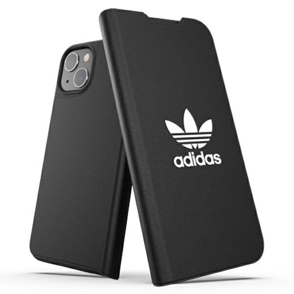 Adidas OR Booklet Case BASIC iPhone 13 / 14 / 15 6,1" czarno biały/black white 47086