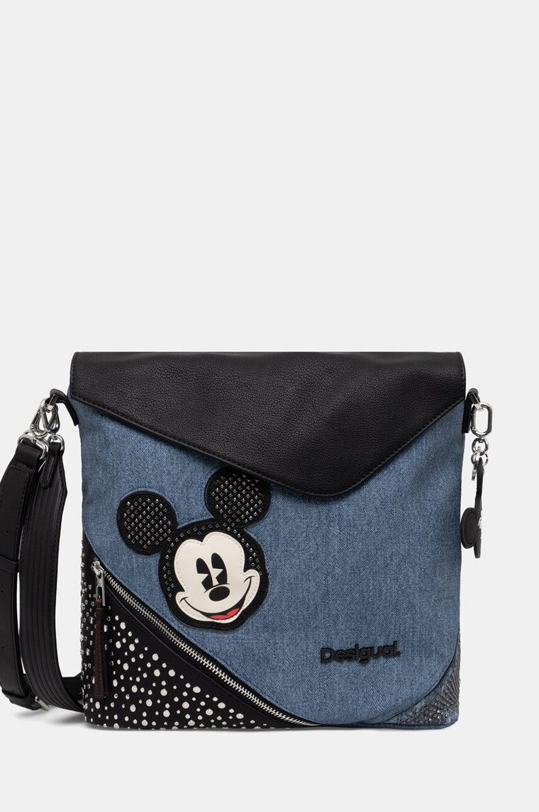 Desigual plecak MICKEY DEN damski kolor niebieski duży wzorzysty 24WAKP32