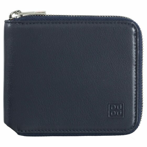 DuDu Skórzany portfel 11 cm navy