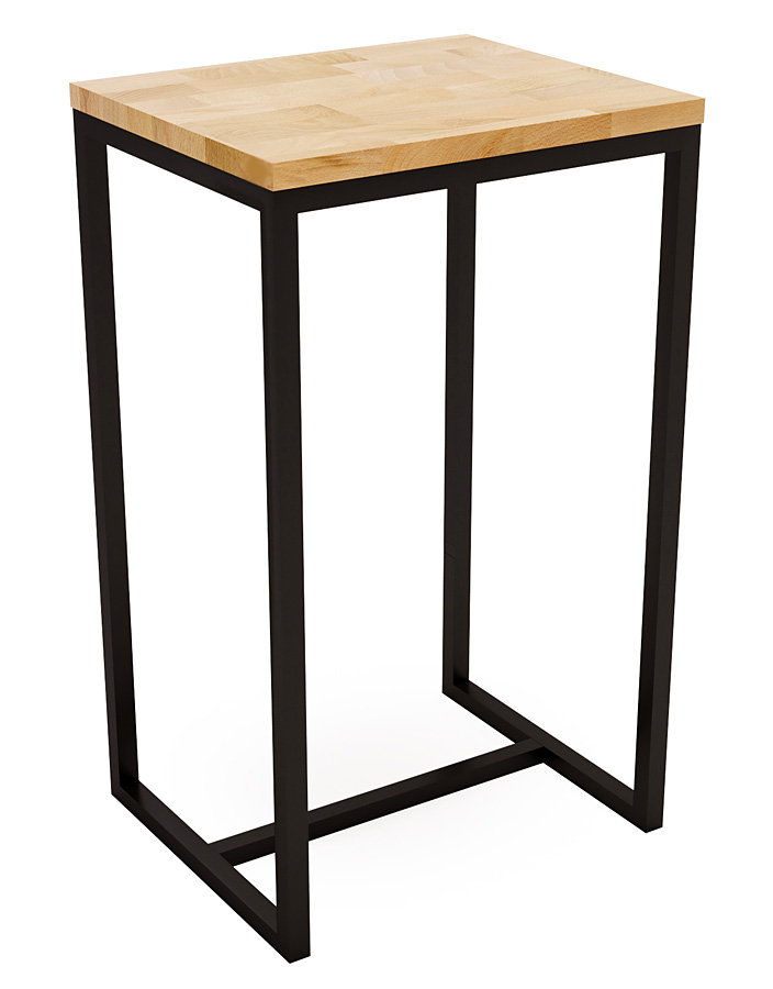 Stół barowy z dębowym blatem w stylu loftowym - Avorro 5X