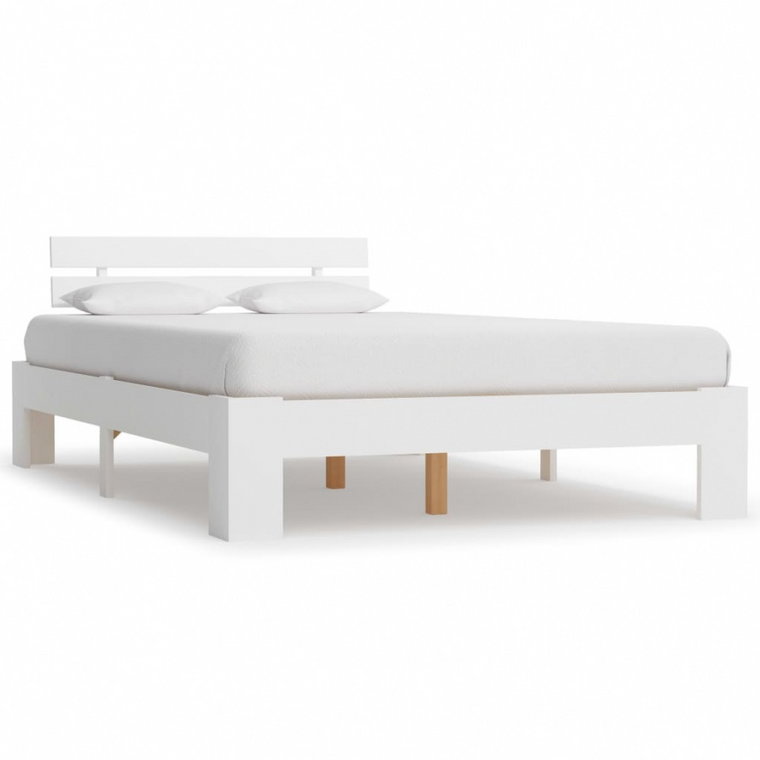 Rama łóżka, biała, lite drewno sosnowe, 120 x 200 cm kod: V-283156