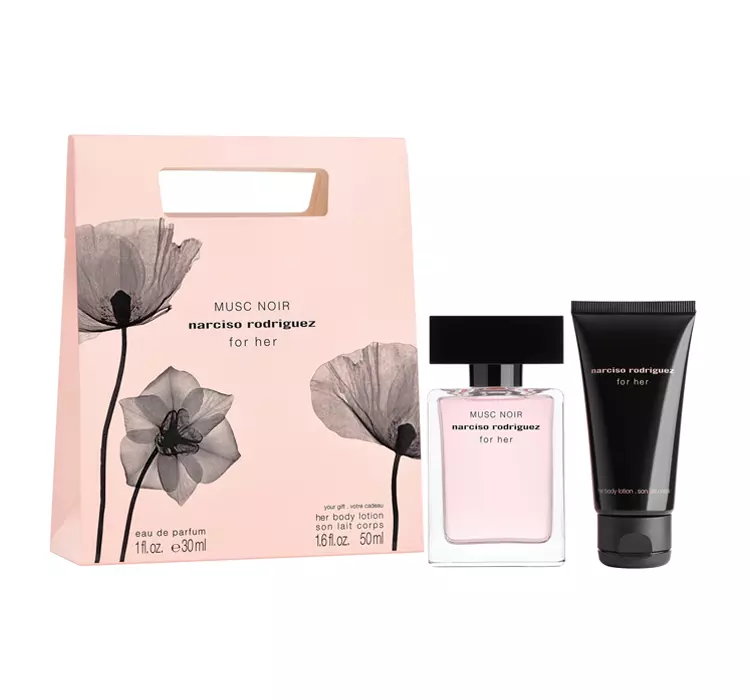 NARCISO RODRIGUEZ FOR HER MUSC NOIR WODA PERFUMOWANA SPRAY 30ML + BALSAM DO CIAŁA 50ML