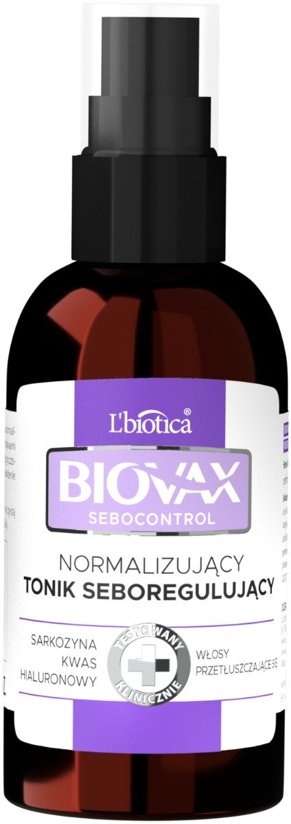 Biovax Sebocontrol normalizujący Tonik seboregulujący do włosów 100 ml