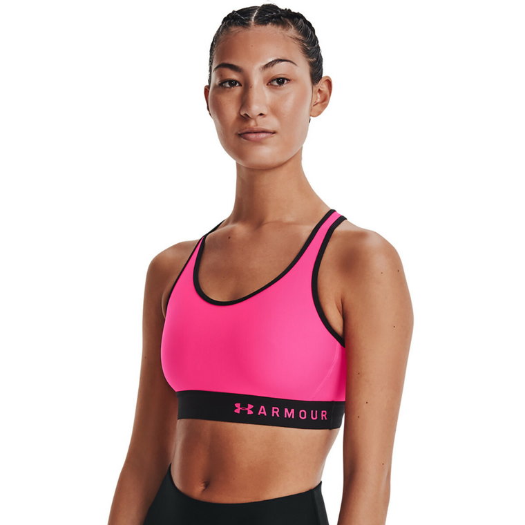 Biustonosz treningowy UNDER ARMOUR Armour Mid Keyhole Bra - różowy