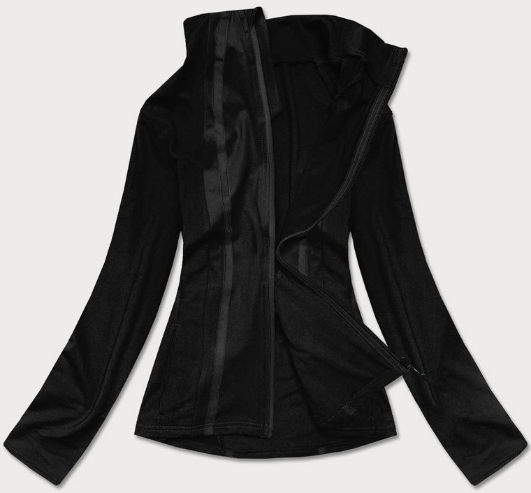 Bluza damska z niską stójką czarna (hh020-01)