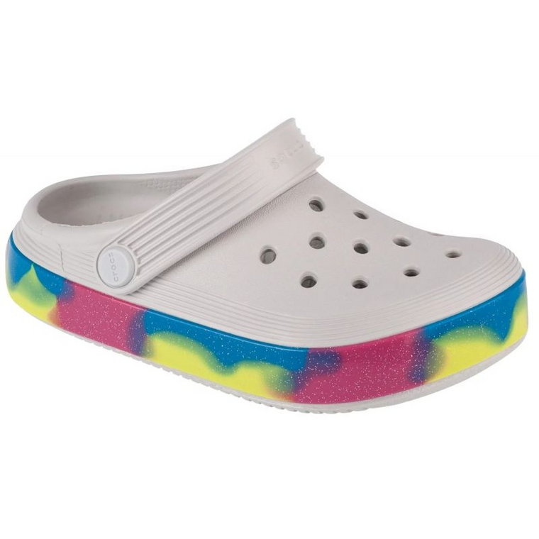 Klapki Crocs Off Court Glitter Band Kids Clog 209714-1FS białe