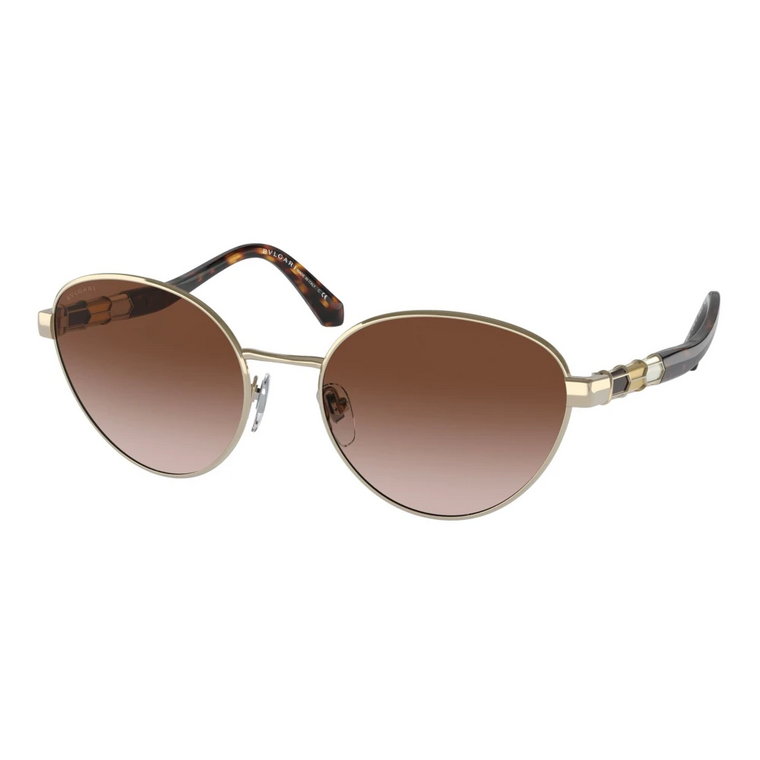 Okulary Serpenti w kolorze Pale Gold/Brown Shaded Bvlgari