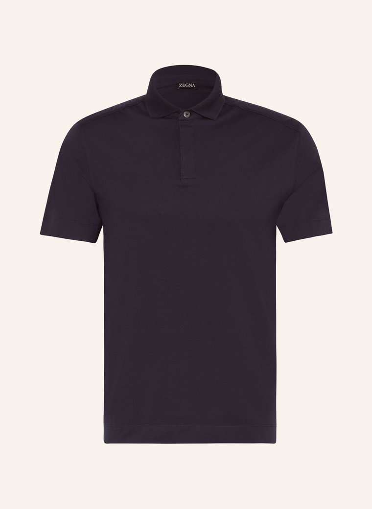 Zegna Koszulka Polo Z Dżerseju blau