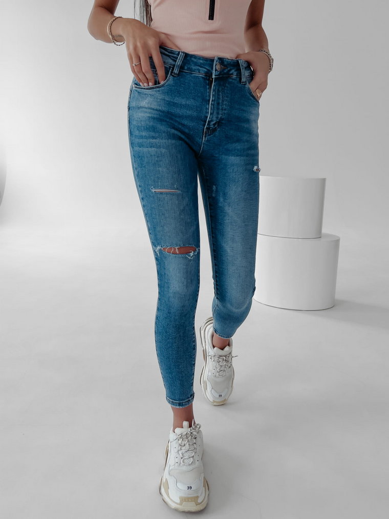 Spodnie damskie jeansowe OLAVOGA ELLA 5152 niebieskie