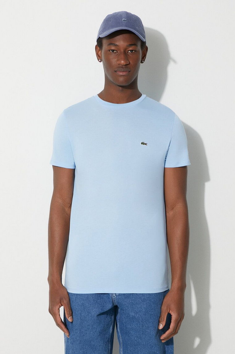 Lacoste t-shirt bawełniany gładki TH6709-001.