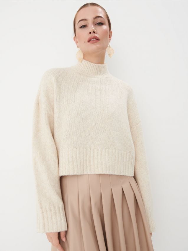 Mohito - Sweter z półgolfem - kremowy